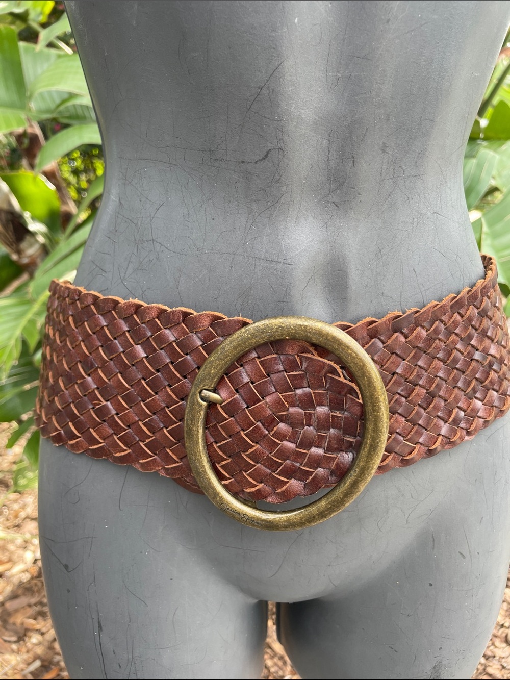 Super wide woven belt by Jessica Simpson